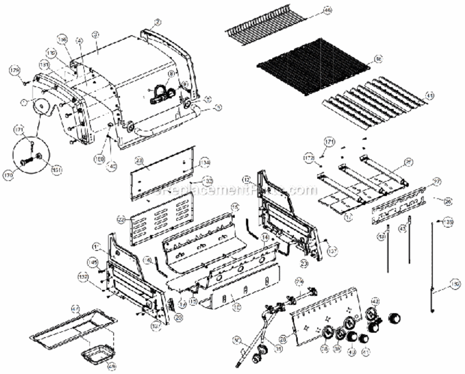 Page A Diagram and Parts List for 9211-64  Broil King Grill